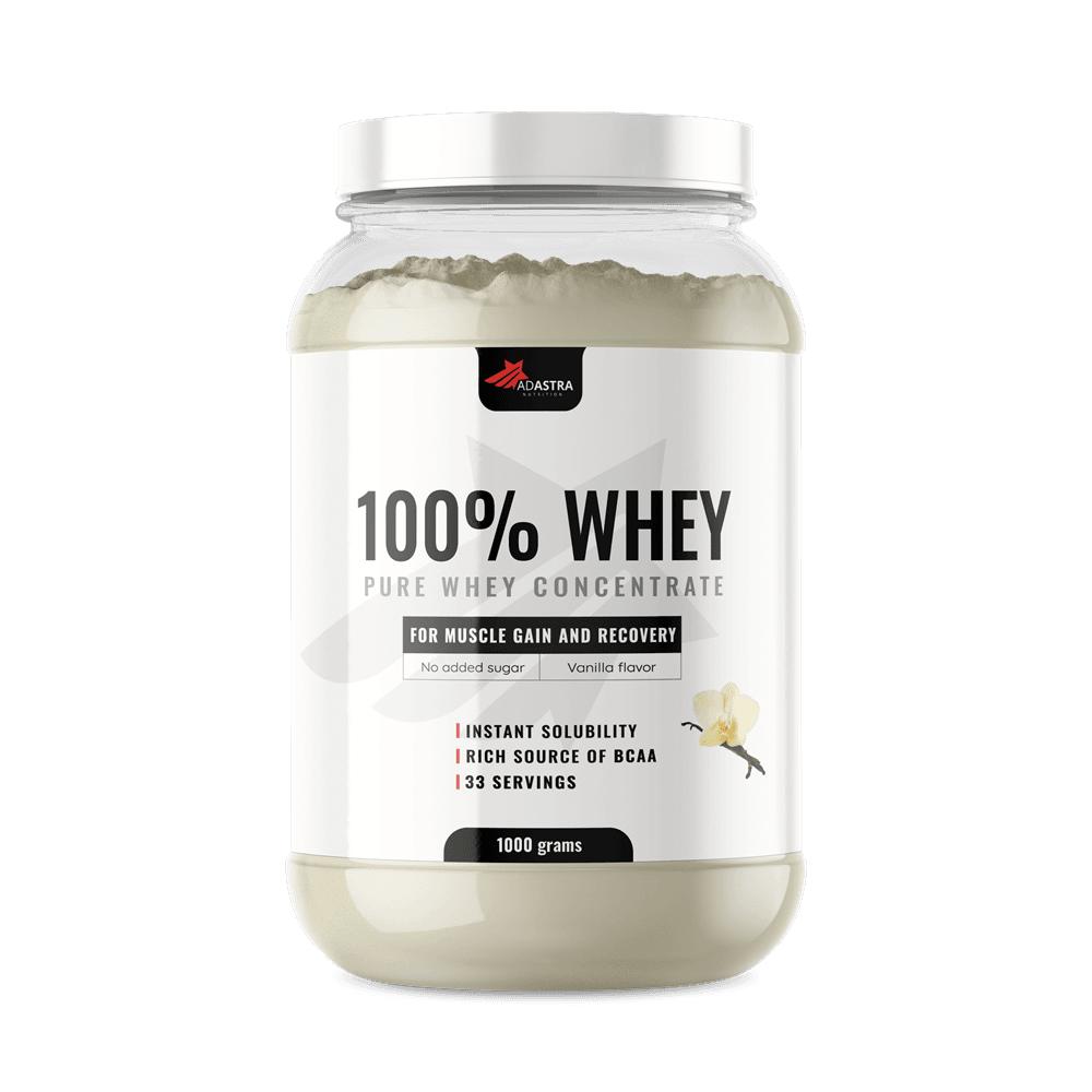 100% WHEY Protein, 1000g - с вкус на ванилия – 100% | NaturaTherapy – натурални добавки от България